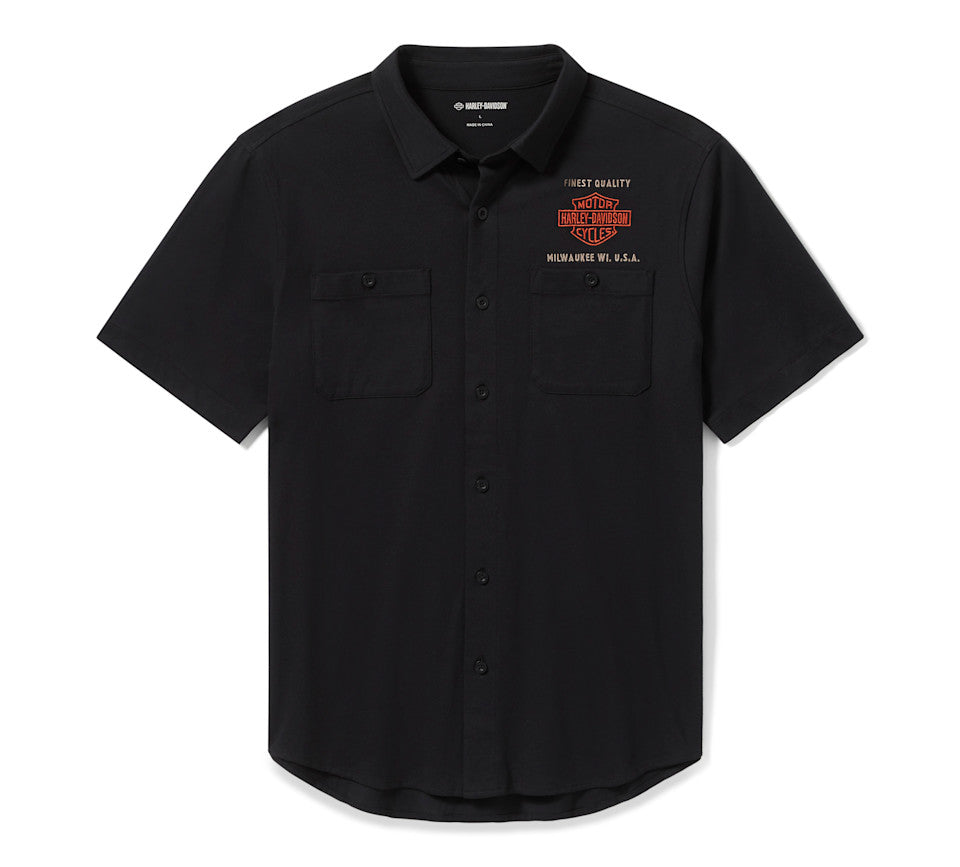 Harley-Davidson® Men's Parts & Service Jersey Button Up Shirt