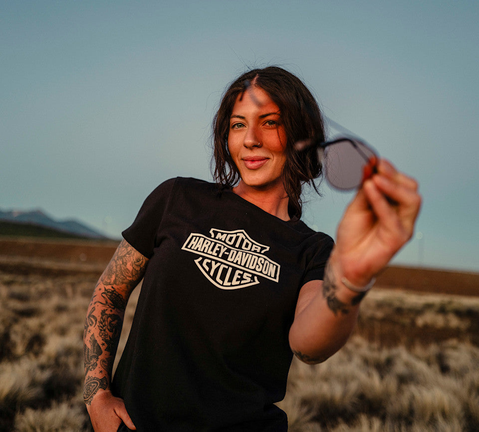 Harley-Davidson® Women's H-D Standard Bar & Shield Harley Black Tee