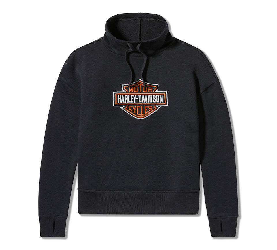 Harley-Davidson® Women's Essential Bar & Shield Funnel Neck Pullover