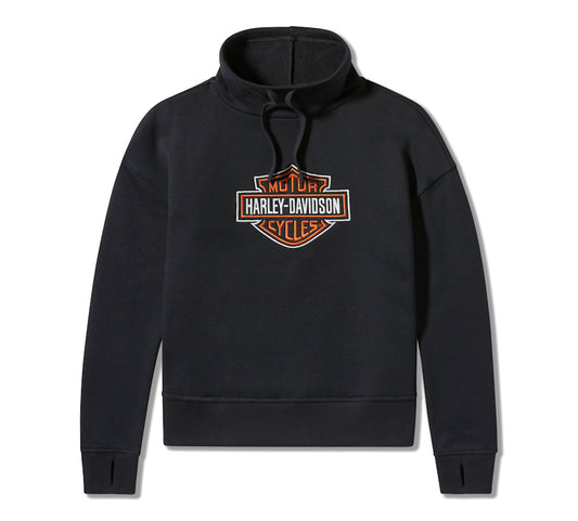 Harley-Davidson® Women's Essential Bar & Shield Funnel Neck Pullover
