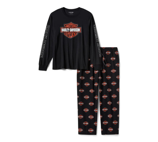 Harley-Davidson® Men's Bar & Shield Long Sleeve Pajama Set