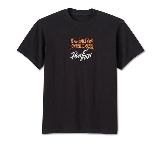Harley-Davidson® Unisex Willie G™ Ride Free! Short Sleeve Tee - True Black