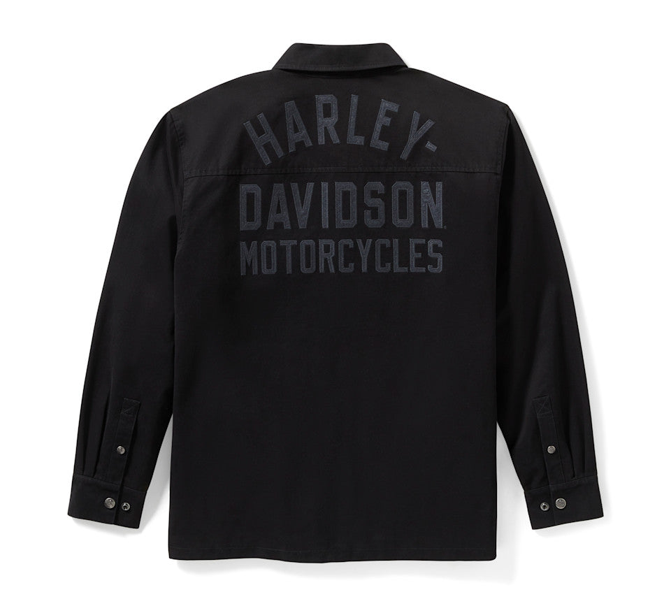Harley-Davidson® Men's  Racer Font Solid Shirt Jacket
