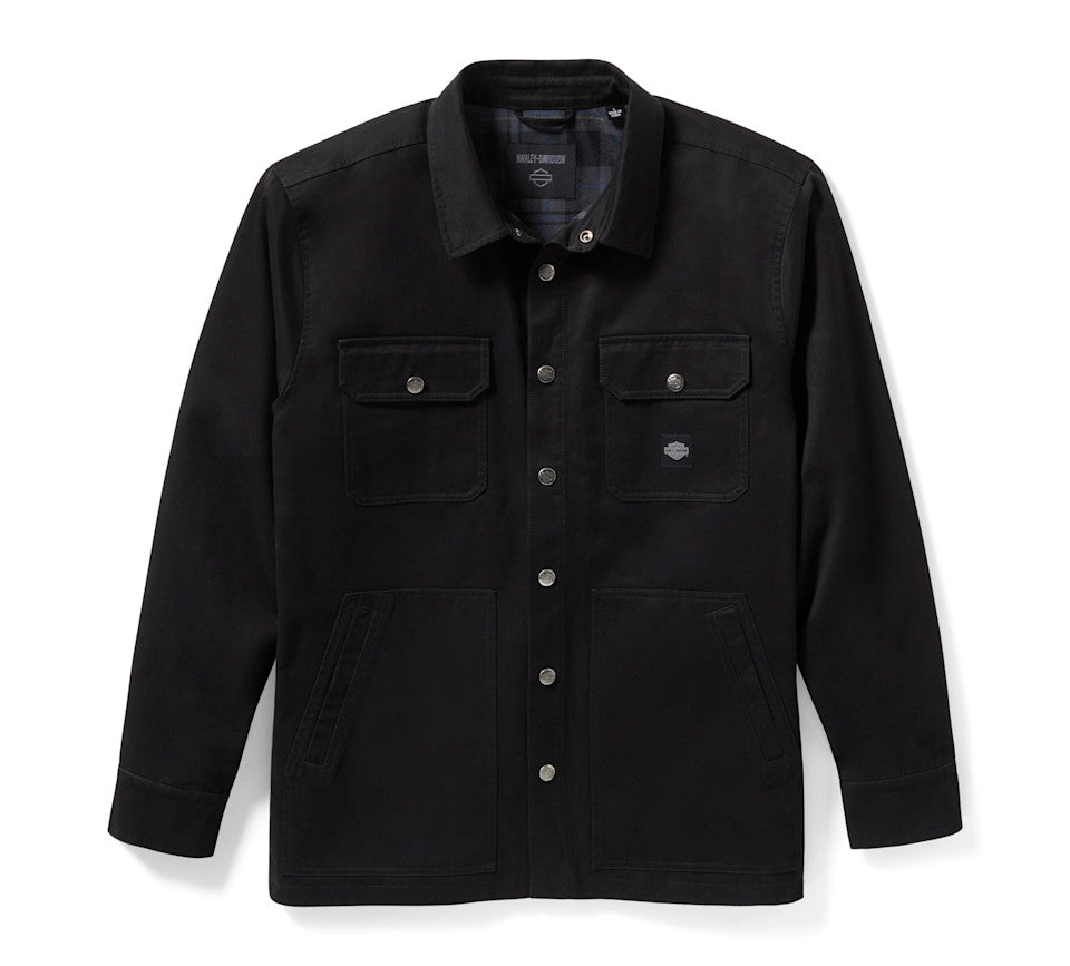Harley-Davidson® Men's  Racer Font Solid Shirt Jacket