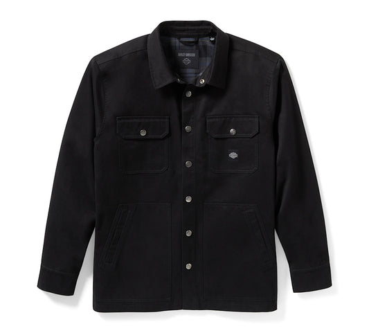 Harley-Davidson® Men's  Racer Font Solid Shirt Jacket
