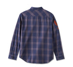 Harley-Davidson® Men's Motorbreath Long Sleeve Shirt - Blue Plaid