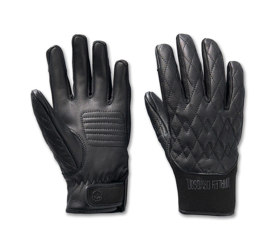 Harley-Davidson®  Women's Willie G Skull Graphic Leather Riding Gloves