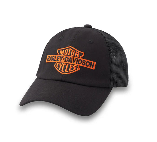 Harley-Davidson® Oil Can Bar & Shield Stretched Fit- Cap Harley Black