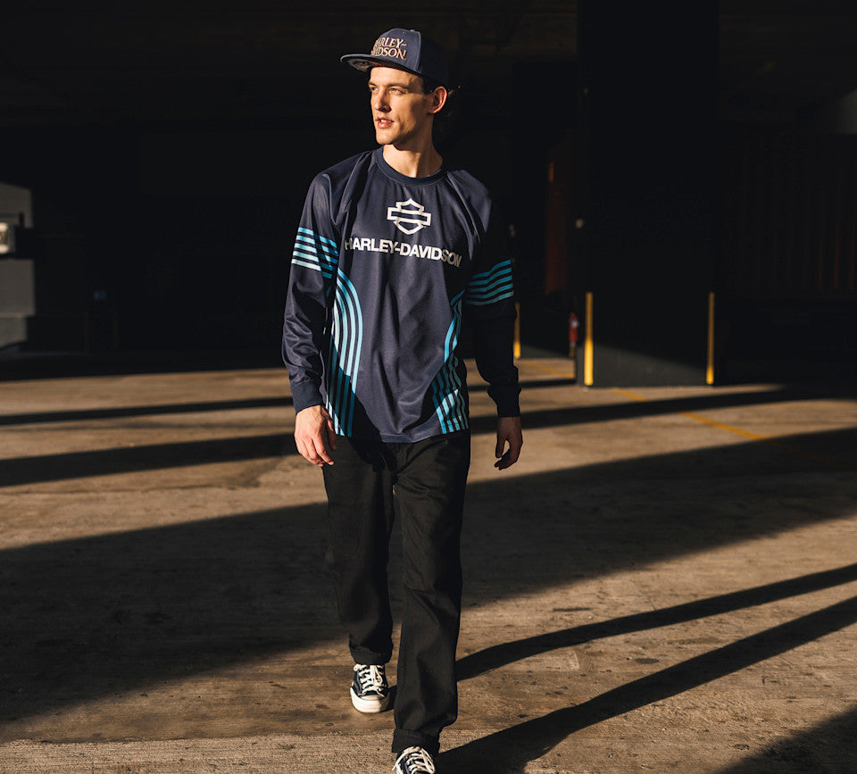 Harley-Davidson® Lightning Eagle Panhead Fitted Cap Mood-Indigo