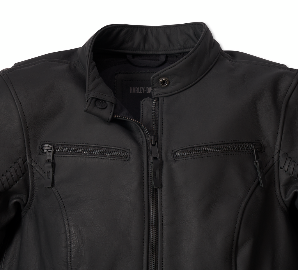 Harley-Davidson® Women's Moxie Willie G™ Laced Leather Riding Jacket