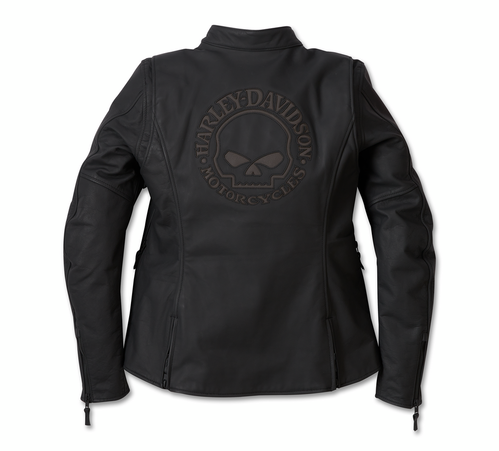 Harley-Davidson® Women's Moxie Willie G™ Laced Leather Riding Jacket