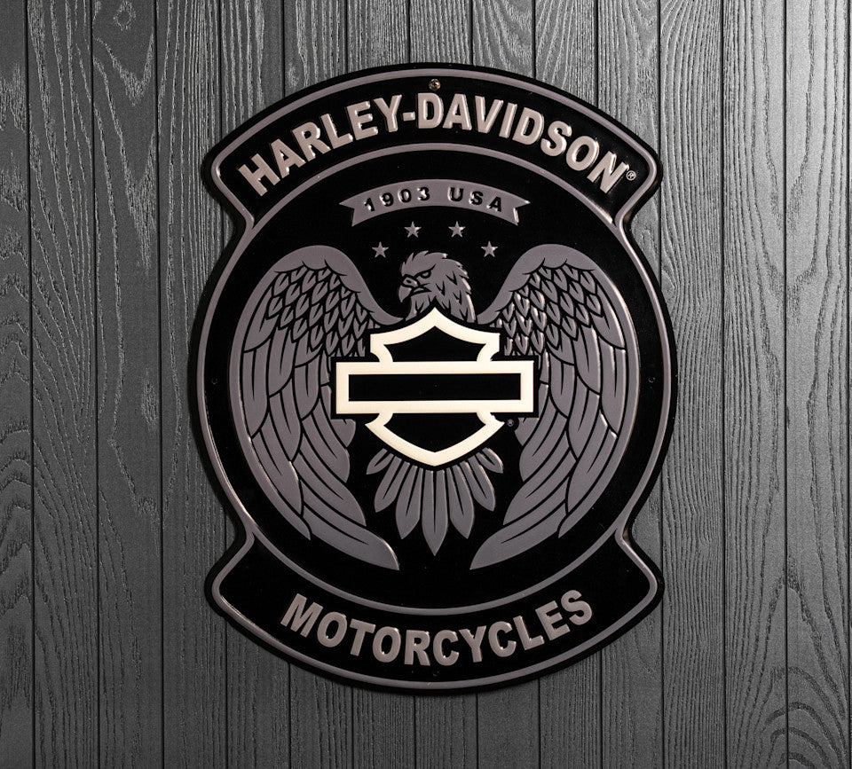 Harley-Davidson® Open Bar & Shield Eagle Metal Sign