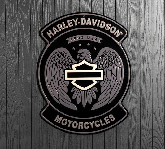 Harley-Davidson® Open Bar & Shield Eagle Metal Sign