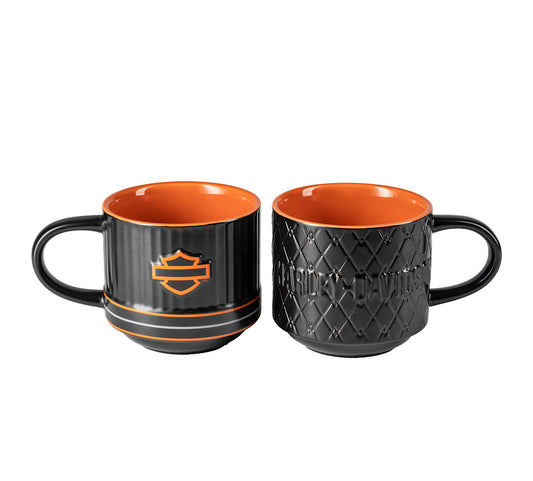 Harley-Davidson® Open Bar & Shield Embossed Mug Set