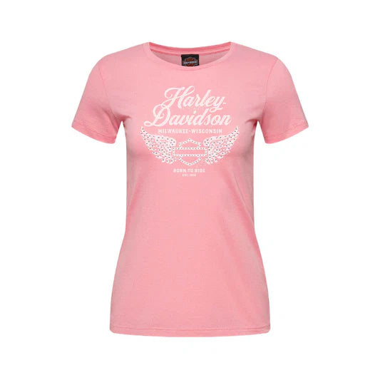 Harley-Davidson® Women's Heaven-Light Pink Tee