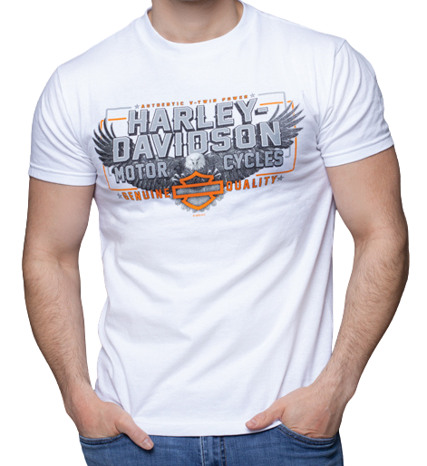 Harley-Davidson® Men's Gatekeeper Short Sleeve Tee - White