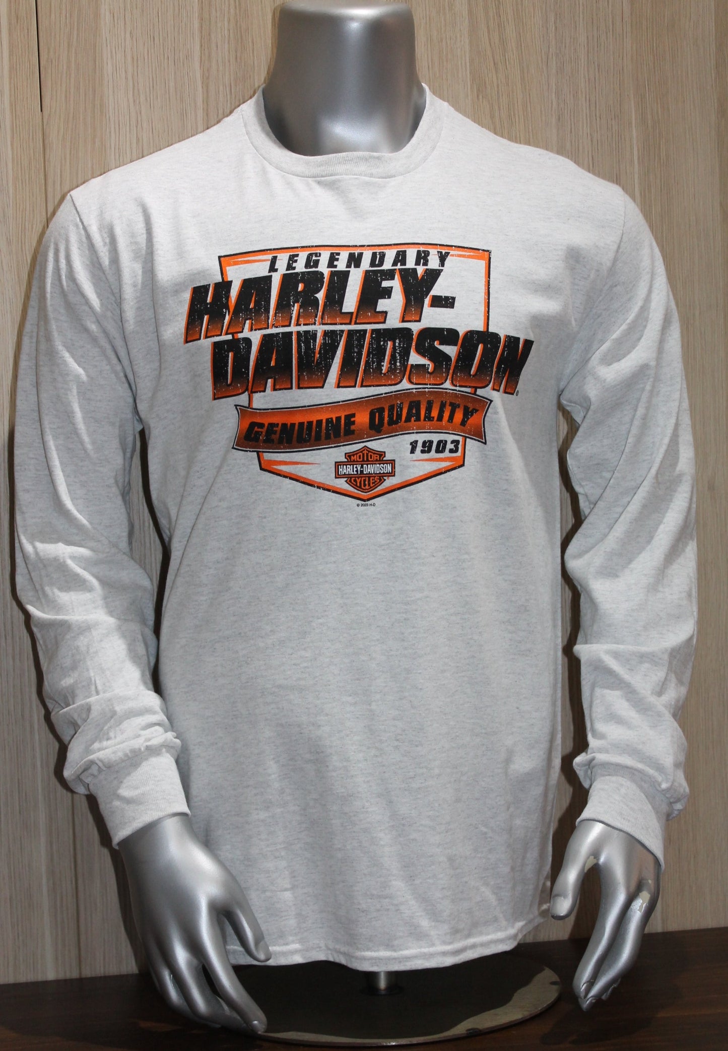 Harley-Davidson® Men's Switch Long Sleeve Tee - Ash White