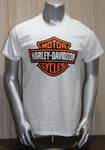 Men's Original Orange Bar & Shield Short Sleeve Shirt White