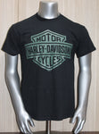 Men's Green Bar & Shield Black Short Sleeve Shirt