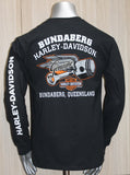 Men's Harley-Davidson® Outline Bar & Shield Black Long Sleeve Tee