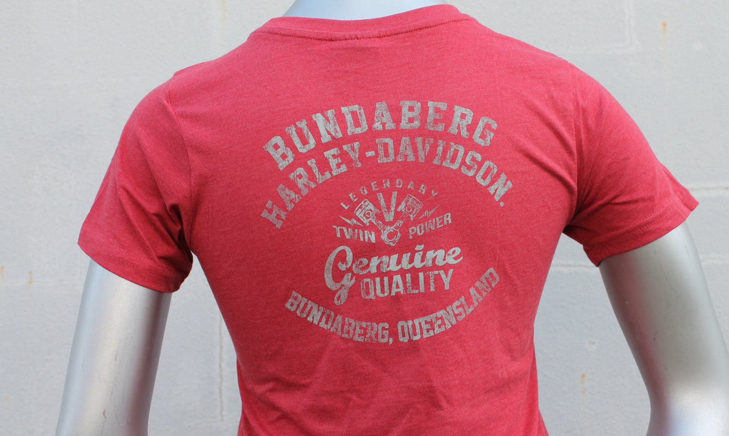 Harley-Davidson® Women's Leave Short Sleeve Tee - Dark Red