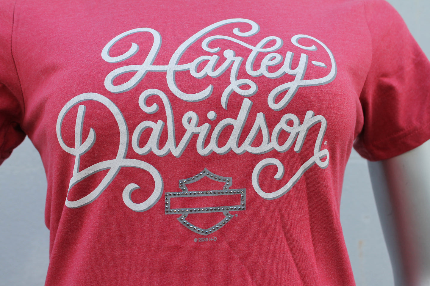 Harley-Davidson® Women's Leave Short Sleeve Tee - Dark Red