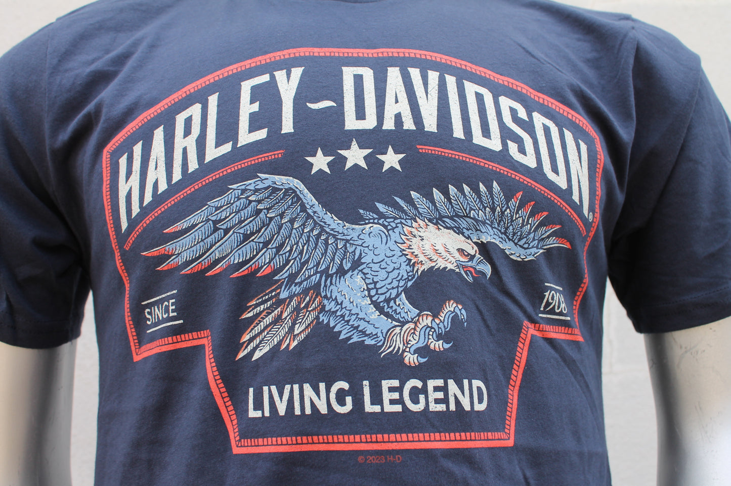 Harley-Davidson® Men's Eagle Badge Short Sleeve Tee - Navy