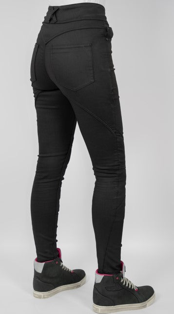 Bull-It Ladies Fury X Wet / Leather Look Black Riding Jeggings