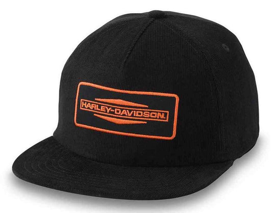 Harley-Davidson® Men's Stacked Bar & Shield 5-Panel Baseball Cap – Black