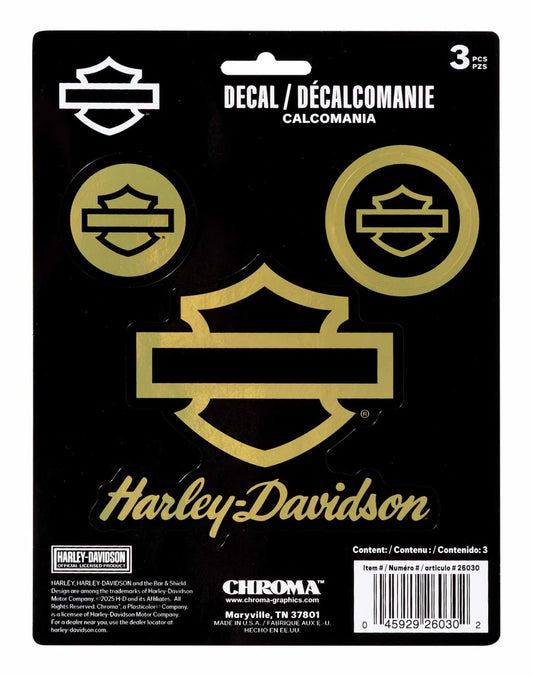 Harley-Davidson® Chrome Gold Silhouette Decal