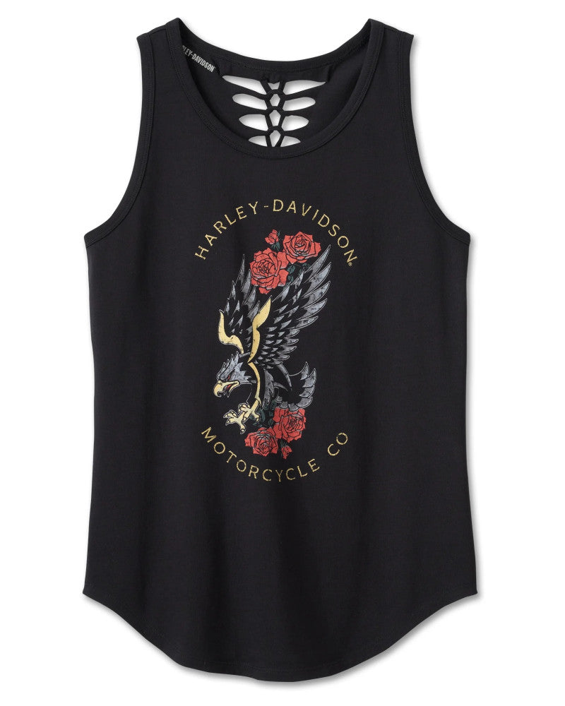 Harley-Davidson® Women's American Traditional Rip & Repair Tank - Black