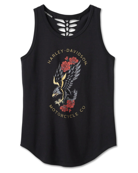 Harley-Davidson® Women's American Traditional Rip & Repair Tank - Black