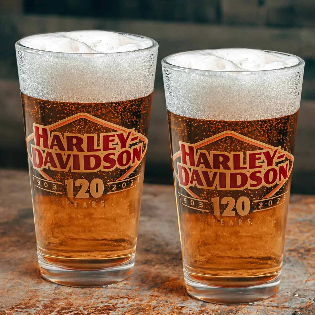 Harley-Davidson® 120th Anniversary Logo Pint Glass Set, Limited Edition