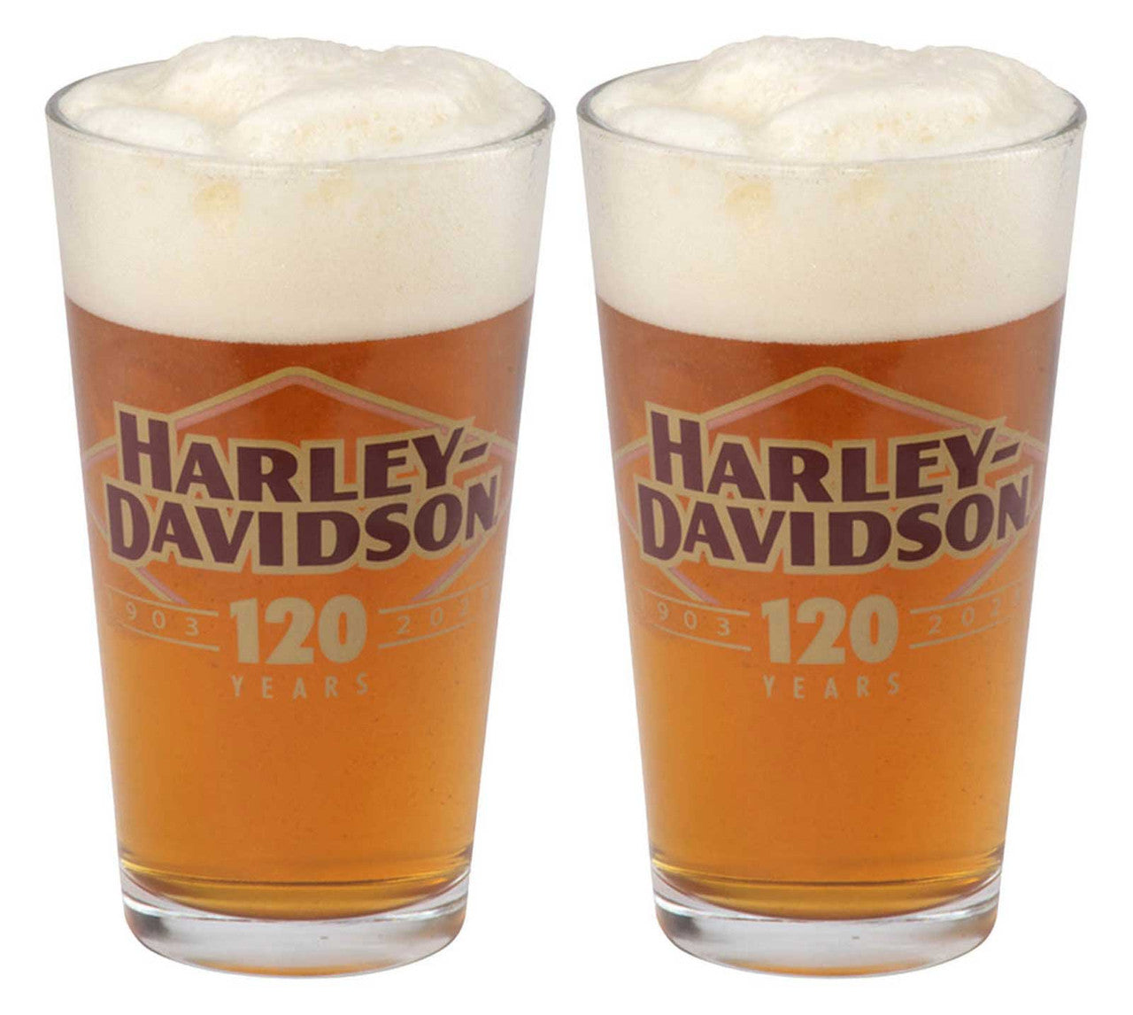 Harley-Davidson® 120th Anniversary Logo Pint Glass Set, Limited Edition