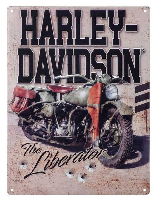 Harley-Davidson® Embossed Tin Sign Liberator Motocycle Logo 12x15.75