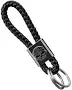 Harley-Davidson® Skull Black Vinyl Braid Keychain