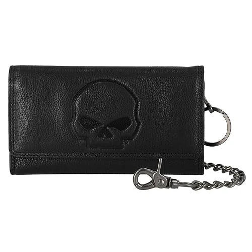 Harley-Davidson®  Skull Embossed Trucker Wallet