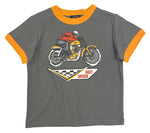 Harley-Davidson® Little Boys' Ringer Short Sleeve Toddler Tee - Dark Gray