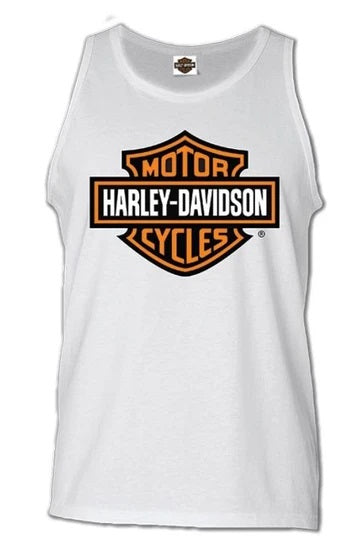 Men's Bar & Shield Tank White
