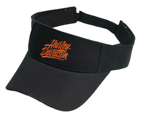 Harley-Davidson® Razor Adjustable Closure Low Crown Bill Visor Hat - Black