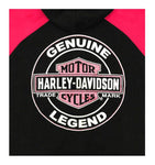 Harley-Davidson® Little Girls' Glittery B&S Knit Zipper Hoodie