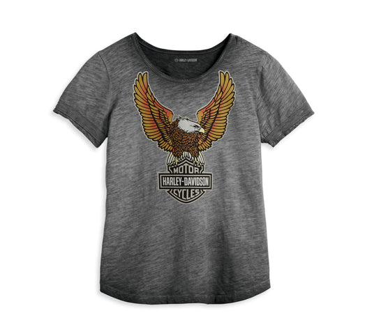 Harley-Davidson® Women's Hometown Scoop Neck Tee - Vintage Wash