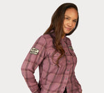 Harley-Davidson® Women's Gas & Oil Convertible Sleeve Shirt Dusky Orchid