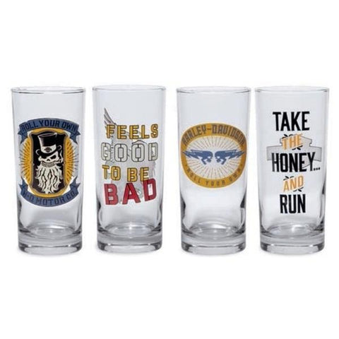 Harley-Davidson® Double Sided Graphics Glasses - Set of 4