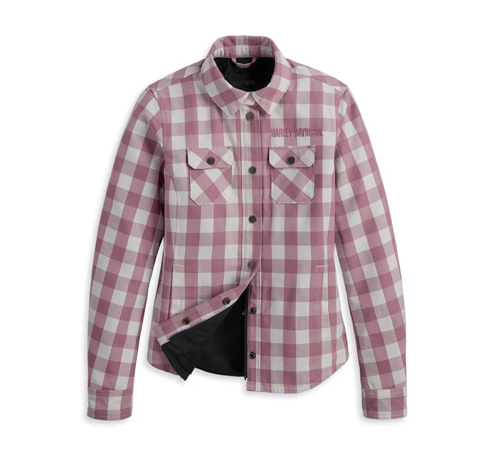 Harley-Davidson® Women's Operative Riding Shirt Jacket - Cream/Pink