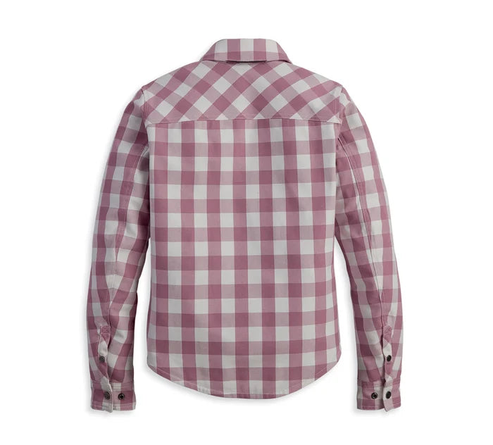 Harley-Davidson® Women's Operative Riding Shirt Jacket - Cream/Pink