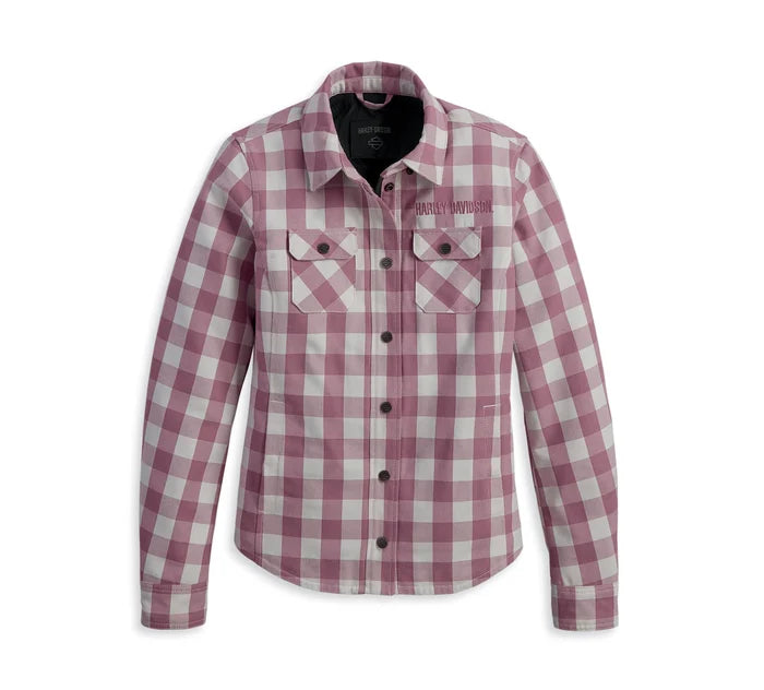 Harley-Davidson® Women's Operative Riding Shirt Jacket - Cream/Pink