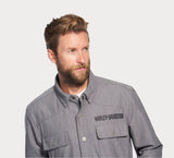 Harley-Davidson® Men's Heather Grey Operative Riding Shirt Jacket