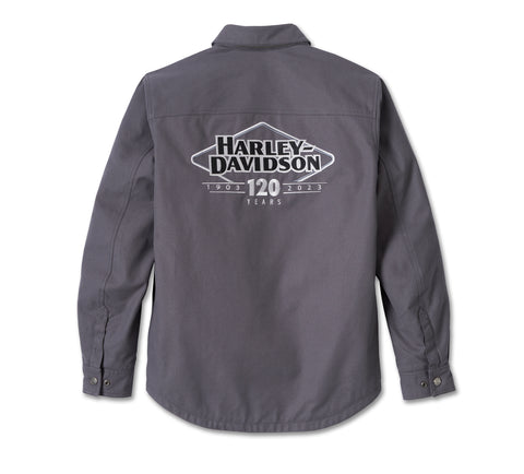 120th Anniversary Harley-Davidson® Men's Operative Riding Shirt Jacket - Blackened Pearl