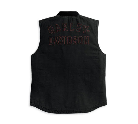 Harley davidson black vest discount